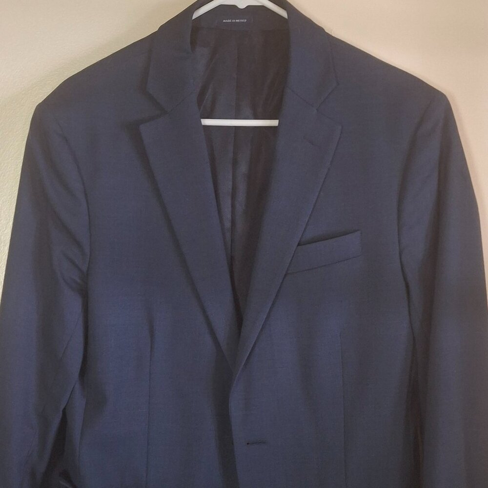 Stafford Men's Suit Jacket Classic Fit 40 Reg Blue